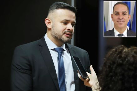 O juiz Anderson Fernandes Vieira, que determinou a soltura de Roberto Serenini (no detalhe) 