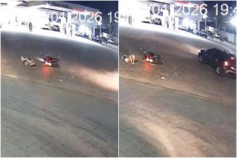 Crian�a de 3 anos fica ferida em batida de carro e moto em MT