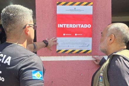 Um dos tr�s estabelecimentos que tiveram suas atividades suspensas