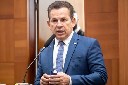 O governador Mauro Mendes, que deve anunciar oficialmente decis�o de ren�ncia