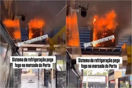 Aparelho de climatiza��o do Mercado do Porto pega fogo nesta ter�a-feira (3)