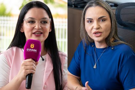 A primeira-dama Samantha �ris e a vice-prefeita de Cuiab� V�nia Rosa