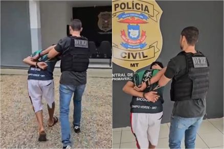 Suspeito � conduzido para unidade policial de Primavera do Leste 