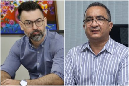 O empres�rio Jo�o Gustavo Volpato e o vereador de Cuiab�, Marcrean Silva, que homologaram acordo de d�vida