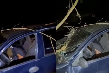 Homem morre ap�s carro sair da pista e colidir em �rvore; o filho ficou ferido 