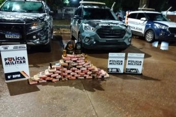 Pol�cia prende faccionado com 50 tabletes de maconha e muni��es 