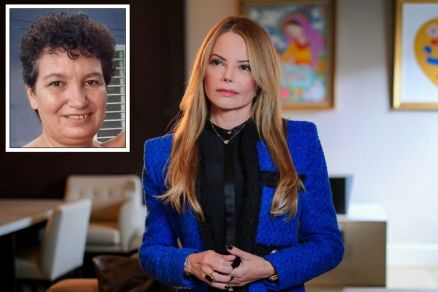 A primeira-dama Virginia Mendes, que reagiu ao feminic�dio da professora Luciene Correia