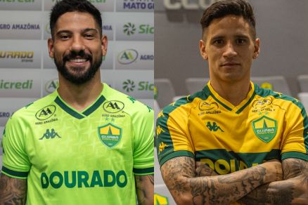 O volante Luiz Ot�vio e o goleiro Marcelo Carn�, refor�os do Dourado
