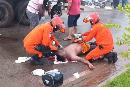 Samu e Corpo de Bombeiros foram acionados para atender a ocorr�ncia no Jardim Industri�rio