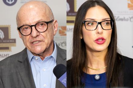 O vice Otaviano Pivetta e Janaina Riva, que podem compor chapa ao Governo