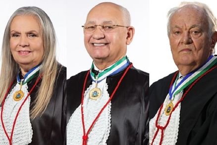 Os desembargadores Maria Erotides, Juvenal Pereira e S�rgio Val�rio