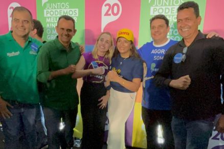 Os vereadores Ilde Taques, Sargento Joelson, Katiuscia Manteli, Dra. Mara, Alex Rodrigues e Kassio Coelho