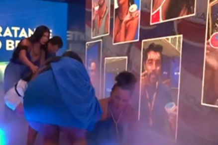 Solange cai em t�nel de entrada para festa no BBB 2026