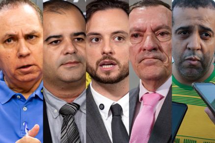 Os cinco vereadores interessados na disputa: Dilem�rio Alencar, Ilde Taques, Wilson Kero Kero, Demilson Nogueira e Daniel Monteiro