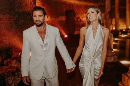 Daniel Vorcaro e Martha Graeff durante uma das festas de noivado