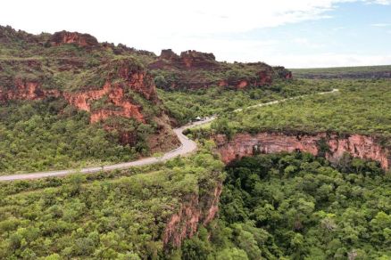 O Port�o do Inferno, ponto turistico em Chapada dos Guimar�es