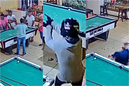 Momento em pistoleiro invade bar e atira em Rodrigo Belarmino 