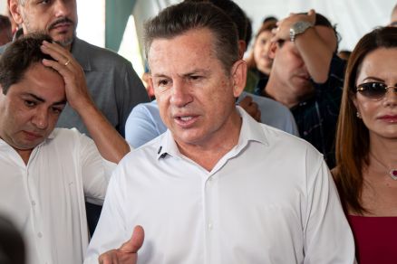 O governador Mauro Mendes, que lan�a pacote de obras para Baixada Cuiabana (Foto: Victor Ostetti/MidiaNews)
