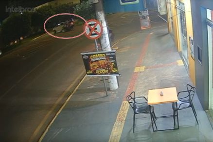 C�mera captou momento do acidente em Rondon�polis