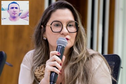 A ju�za Hel�cia Vitti Louren�o, que negou soltar o PM Rennan Albuquerque (detalhe)