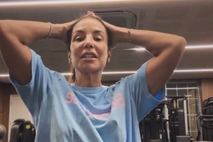 Ivete Sangalo comemora volta aos treinos ap�s cirurgia no rosto