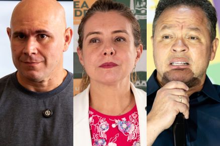 Os prefeitos Abilio Brunini, Fl�via Moretti e Cl�udio Ferreira: rompidos com os vices