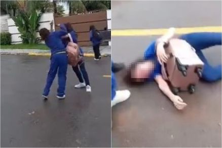Colegas filmaram briga entre alunas; uma ficou desacordada 