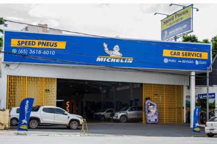 Fachada da Speed Pneus na Avenida Isaac P�voas, em Cuiab� 