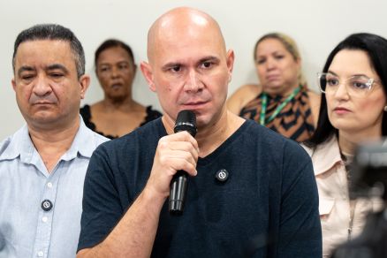 O prefeito Abilio Brunini, que evitou comentar impasse entre Jos� Medeiros e Wellington Fagundes 