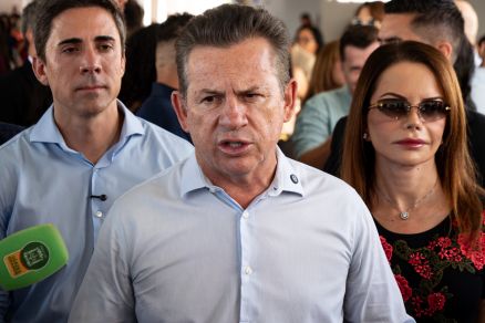 O governador Mauro Mendes, que elevou o tom a poss�vel paralisa��o de obras por sucessor