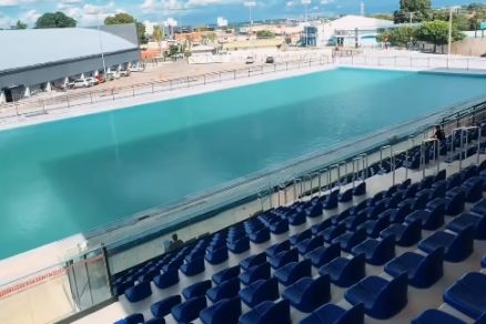 Pisicina ol�mpica presente no Complexo Arena Pantanal 