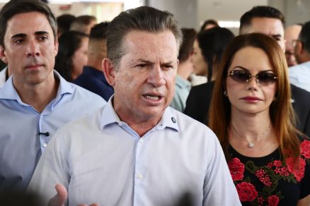 O governador Mauro Mendes, que voltou a declarar apoio ao Pivetta