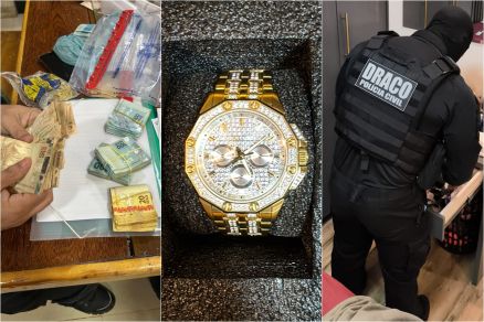 Material apreendido durante cumprimento de mandados 