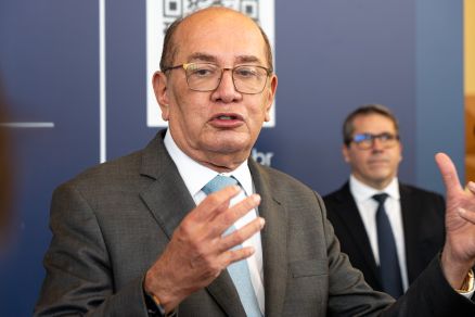 O ministro Gilmar Mendes, que criticou defesa da pris�o perp�tua no pa�s