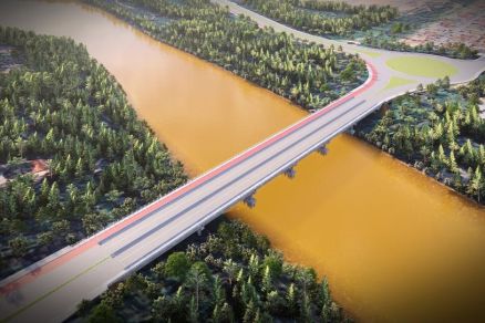 Projeto da nova ponte sobre o Rio Cuiab� para interligar a capital e V�rzea Grande