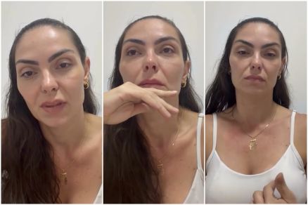 A fisioterapeuta Aline Petri em v�deo publicado nas redes sociais 