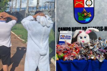 �Coelhinho� � preso com ovo de P�scoa para atrair menores