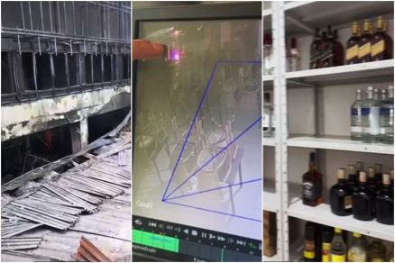 Imagem divulgada por Elson Ramos mostra in�cio do inc�ndio e os estragos causados pelo fogo 