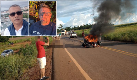 Givaldo Rodrigues (detalhe � esquerda) e Ferdinando Guilherme (detalhe � direita) faleceram em um acidente