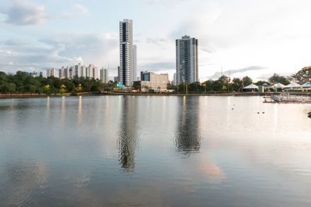 L ateral do Parque das �guas, recebe estrutura para programa��o especial de anivers�rio