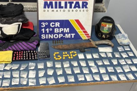 A dupla e todo material apreendido foram encaminhados � delegacia para registro do boletim de ocorr�ncia