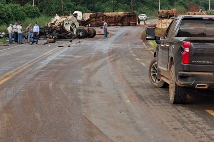 A v�tima morreu ainda no local do acidente, na zona rural de Tapurah