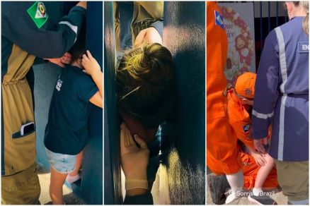 Menina de 4 anos foi atendida pelo Corpo de Bombeiros ap�s prender cabe�a 