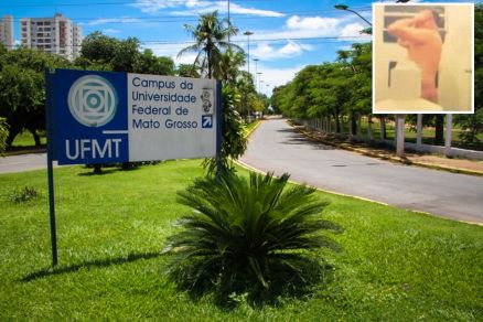 Momento em que professor da UFMT apareceu nu em reuni�o 