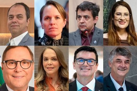 Os secret�rios: Manzeppi; Coronel Susane, Juliano Melo, Fl�via Emanuelle, Mauro Carvalho, Mayran Beckman, F�bio Pimenta e Dimorvan Brescancim