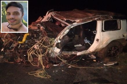 Gabriel Alves (detalhe) que morreu no dia seguinte ao acidente 
