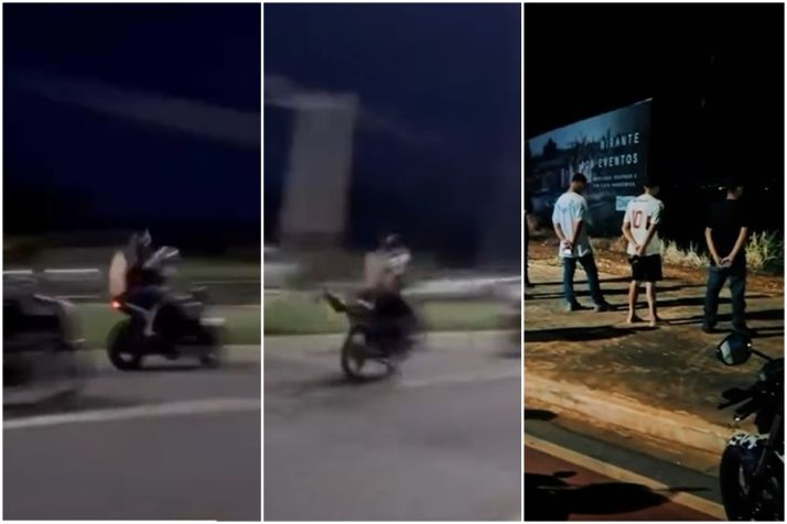 PM flagra �racha� de motoqueiros em rodovia de Cuiab�; v�deo