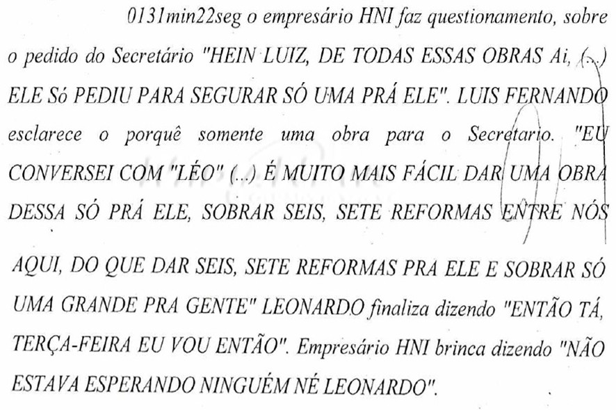 perminio pinto citado em reunião