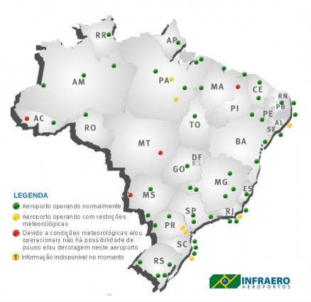 mapa infraero
