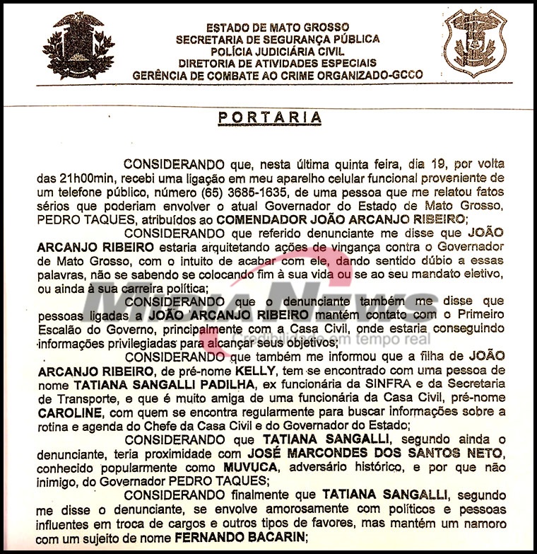 GCCO PORTARIA AMANTE DE PAULO TAQUES
